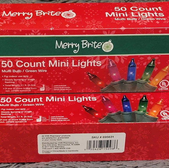 Merry Bright 50 Count Multi- Color Mini Lights. - Picture 4 of 4